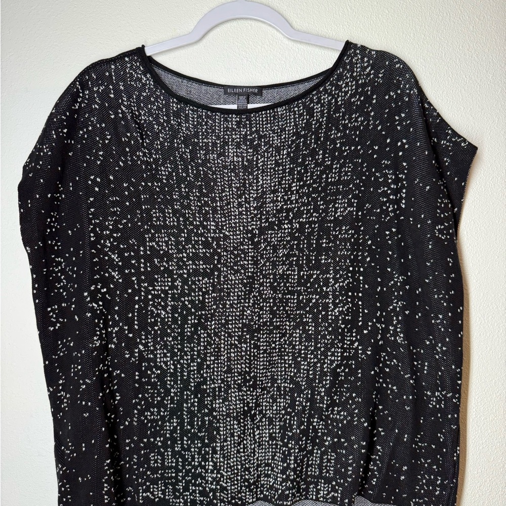 Eileen Fisher Black and White Knit Top